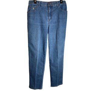 Gloria Vanderbilt Womens Straight Leg Blue Denim Classic Fit Jeans 12 Western